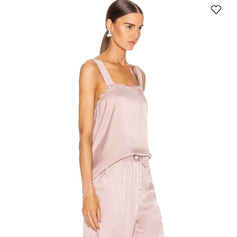 Raquel Allegra Silk Satin Cami Wide Leg Trouser Set Dusty Rose size XS - Picture 4 of 15